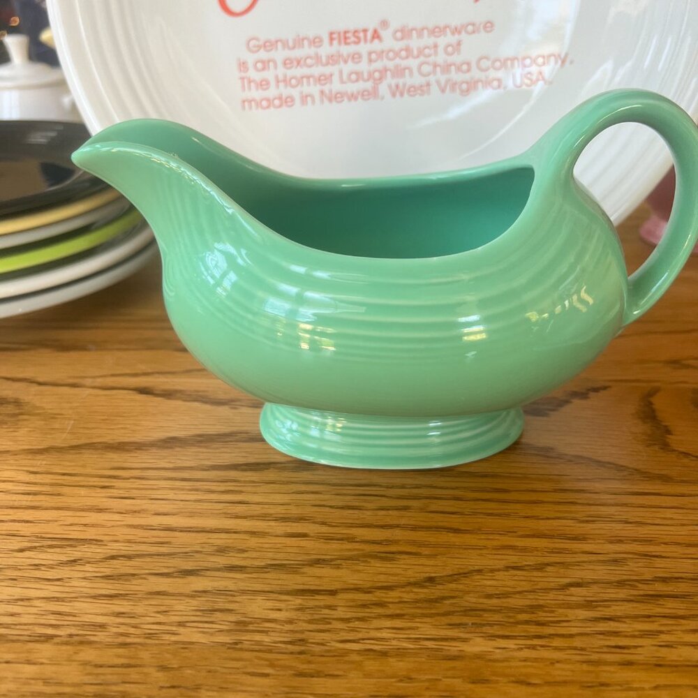 Vintage Post 1986 Classic Fiesta Gravy Boat, Sauce Boat, Yellow, Seamist - Picture 7 of 7